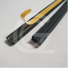 Tochtband sponsrubber | Kroonband | 3 x 9 mm | per meter